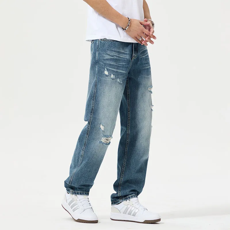 SONGS ALONG Jeans Unisex Blue-3