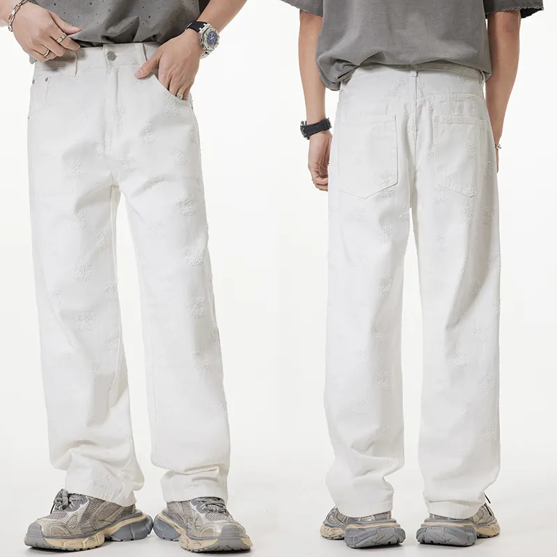 SONGS ALONG Jeans Unisex White-2