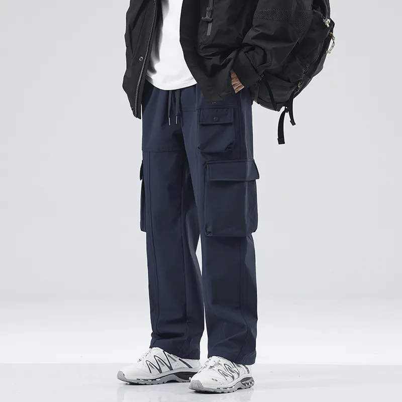 SONGS ALONG Cargo Pants Unisex Dark Blue-5