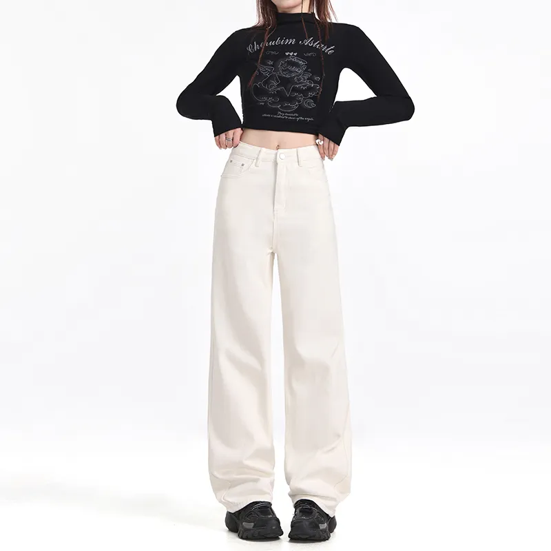 SONGS ALONG Jeans Women's White-4