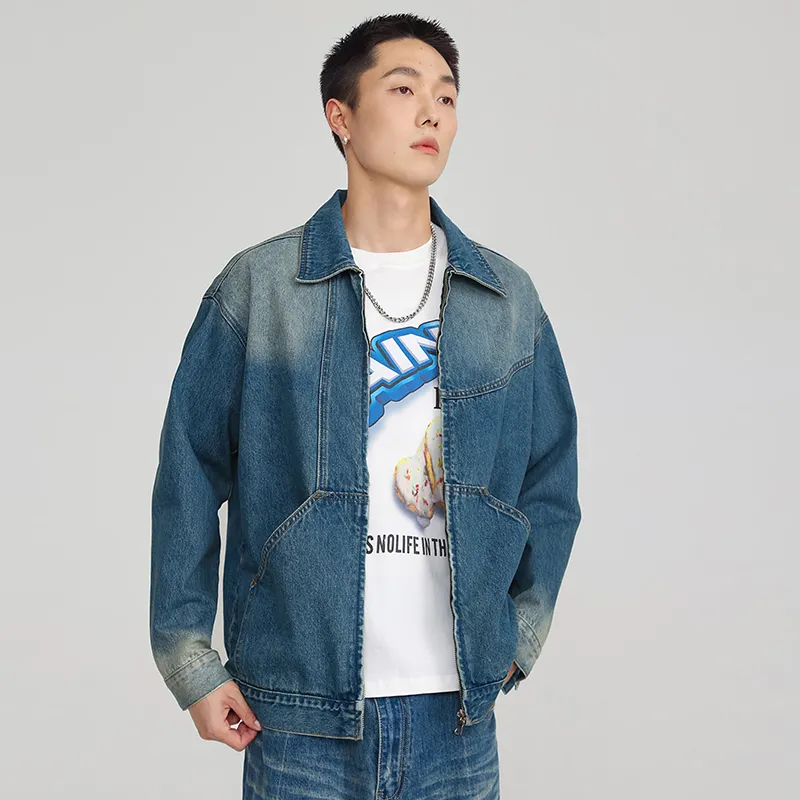 SONGS ALONG Denim Jacket Unisex Blue-3