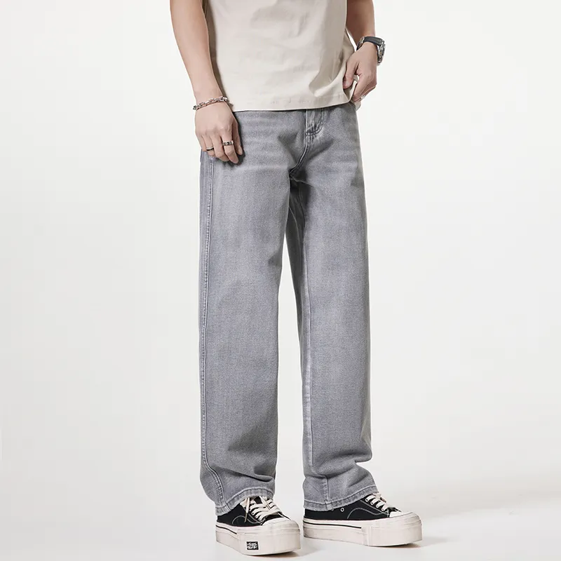 SONGS ALONG Jeans Unisex Smoke Gray-3