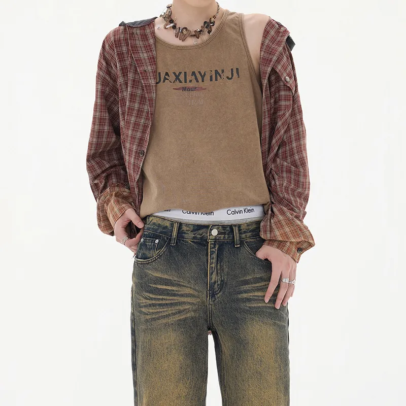 SONGS ALONG Jeans Unisex Yellow Mud-2