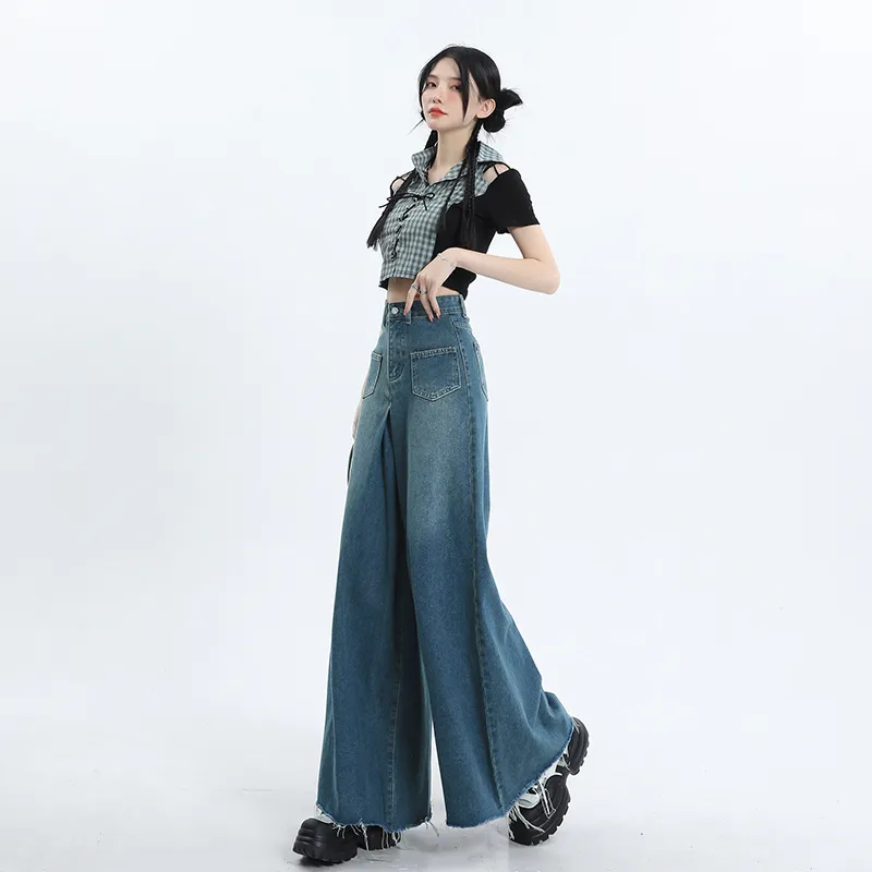 SONGS ALONG Jeans Women's Vintage Blue-5