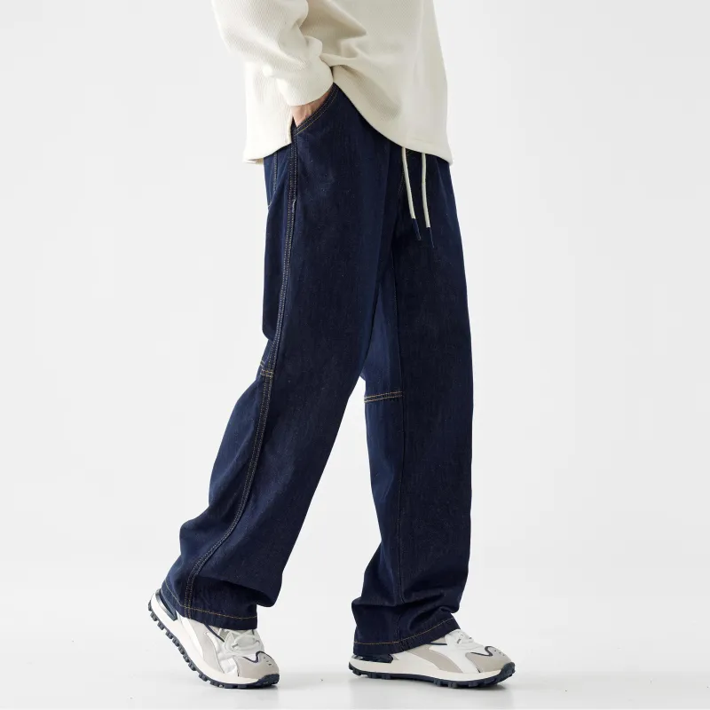 SONGS ALONG Jeans Unisex Azure Blue-2