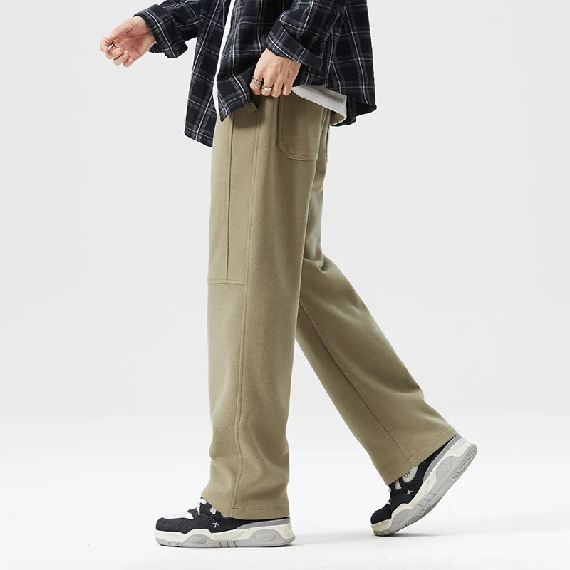 SONGS ALONG Casual Pants Men's Dark Khaki-3