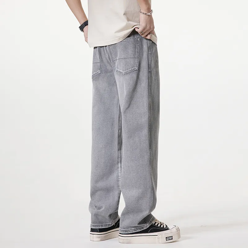 SONGS ALONG Jeans Unisex Smoke Gray-5