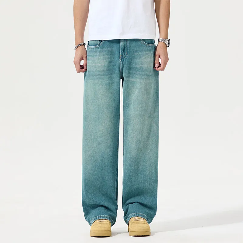 SONGS ALONG Jeans Unisex Peacock Blue-2
