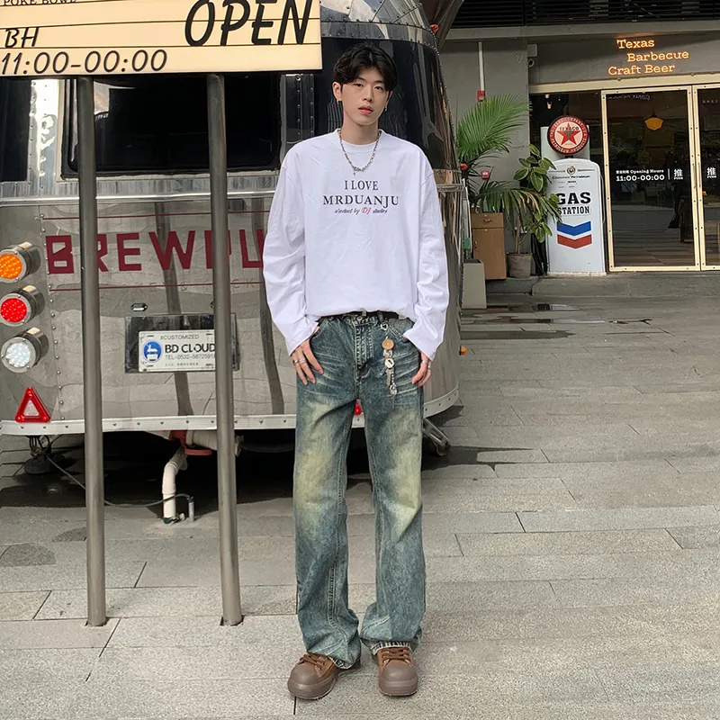 SONGS ALONG Jeans Unisex Washed Color-2