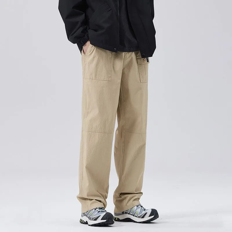 SONGS ALONG Casual Pants Men's Khaki Fabric Color-2