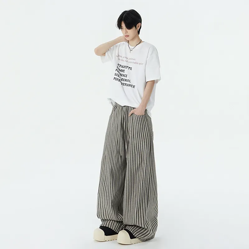 SONGS ALONG Casual Pants Unisex Gray-5