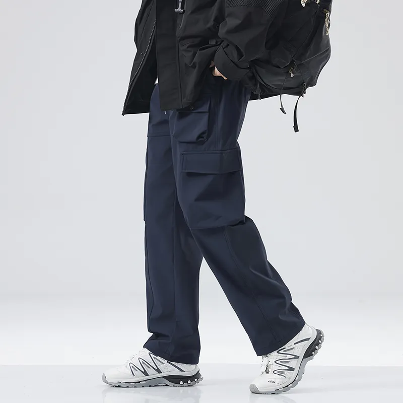 SONGS ALONG Cargo Pants Unisex Dark Blue-8