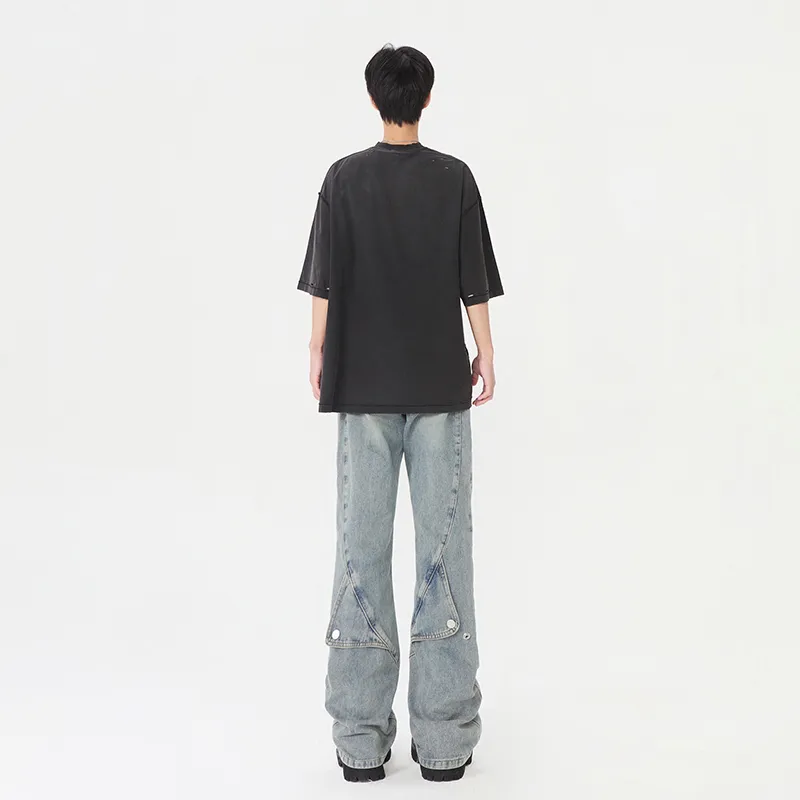 SONGS ALONG Jeans Unisex Vintage-4