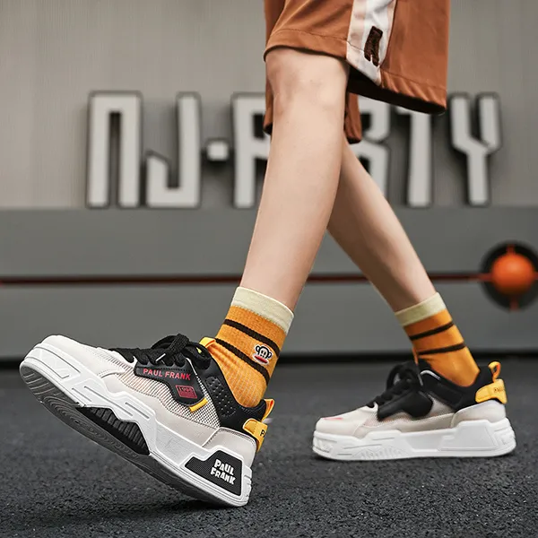 PAUL FRANK Abrasion Resistant Breathable Low Top Skateboard Shoes Unisex-4