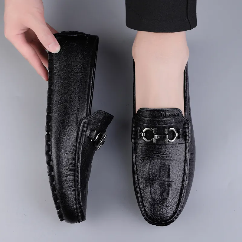 Wen Nai Beanie Shoes Men's Black-8