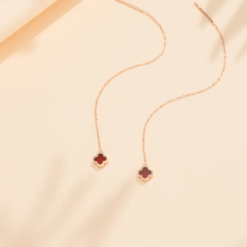 Schloney 18K Gold Drop Earrings Women's-2