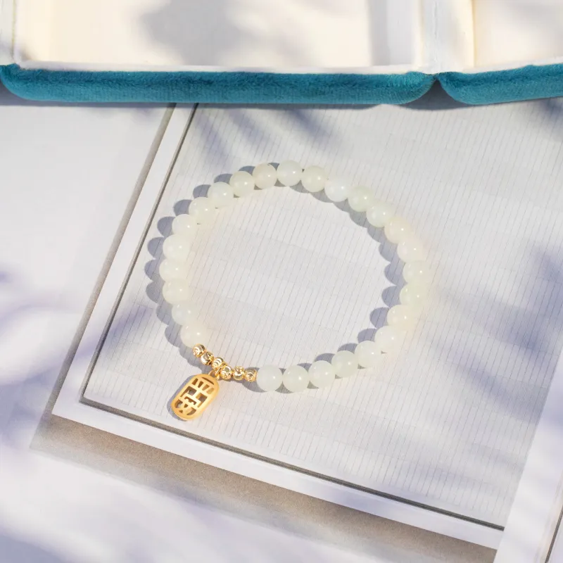 Schloney Hetian Jade Bracelets White Jade Women's-3