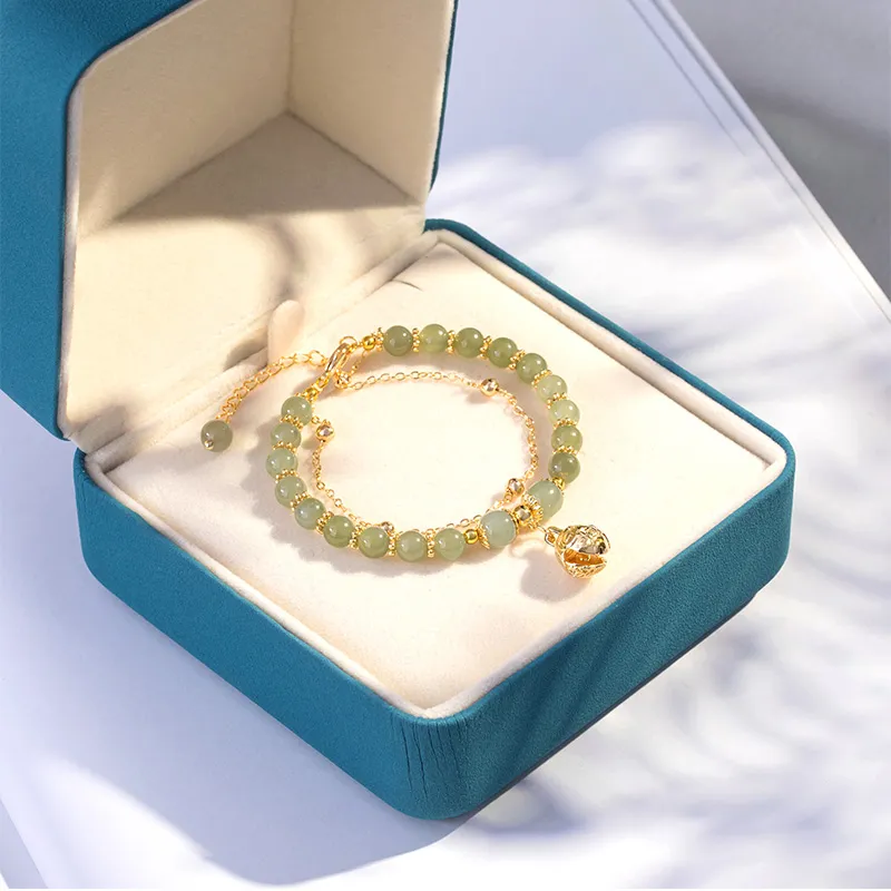 Schloney Hetian Jade Bracelets Pale Greenish White Jade Women's-2