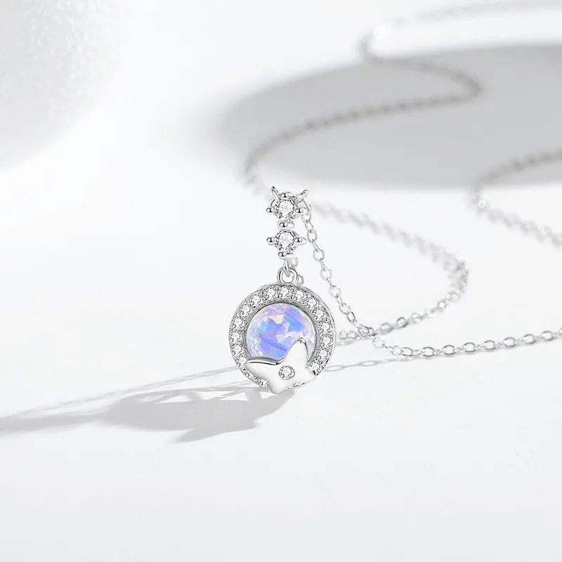 Schloney S925 Silver Necklaces Women's Sister Bestie Same Style Birthday Graduation Refined Box Style-3
