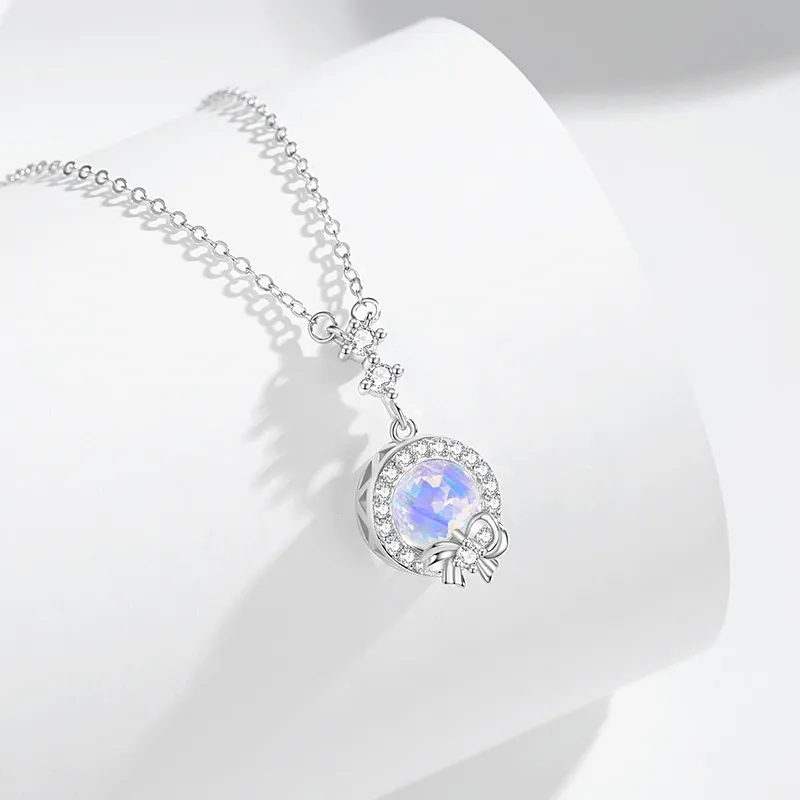 Schloney S925 Silver Necklaces Women's Sister Bestie Same Style Birthday Graduation Refined Box Style-2