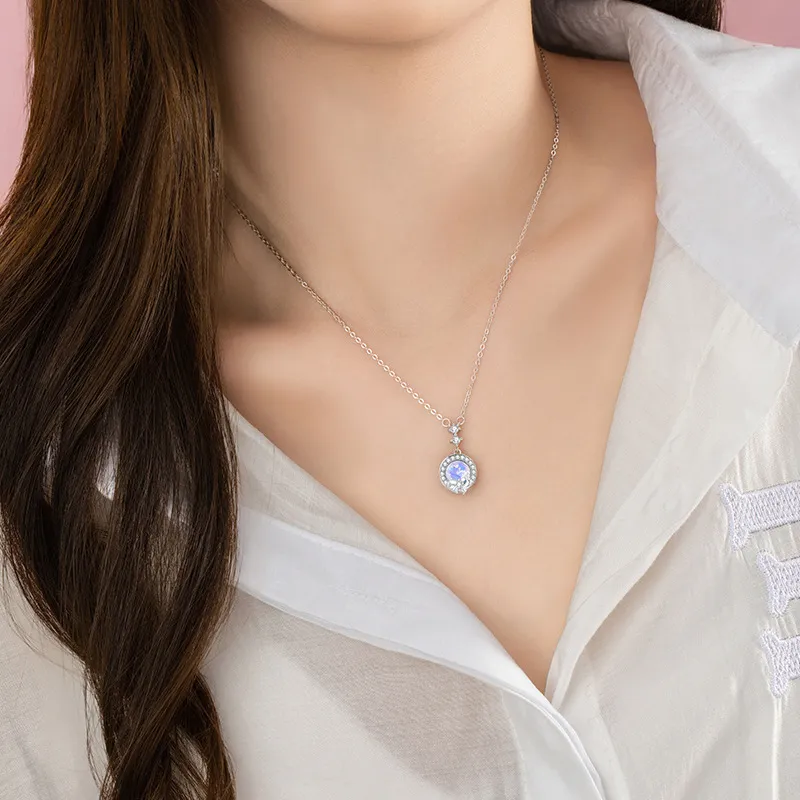 Schloney S925 Silver Necklaces Women's Sister Bestie Same Style Birthday Graduation Refined Box Style-4