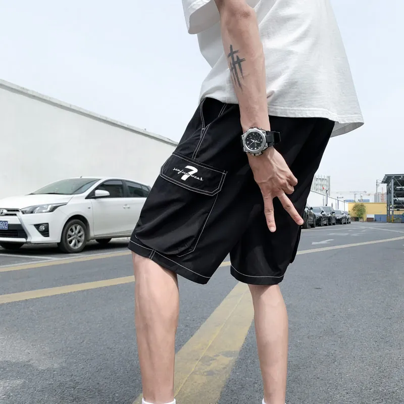 7 SEVFUN Cargo Shorts Unisex Black-3