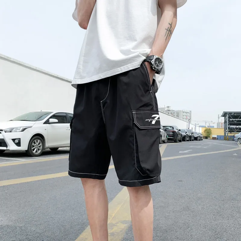 7 SEVFUN Cargo Shorts Unisex Black-2