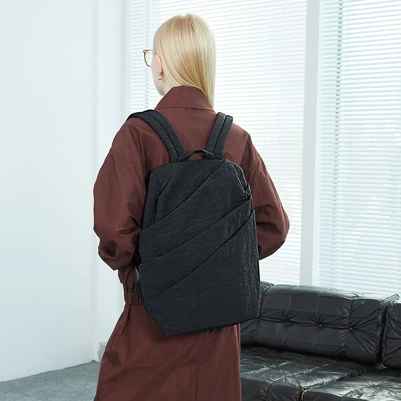 STAR TOWN Fabric Backpack Regular Unisex Smoky Ink Black-5