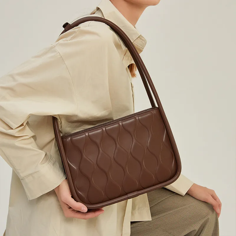 STAR TOWN Cow Leather Shoulder Bag, Handbag, Shoulder Bag Regular Women's Dark Chestnut/Terracotta-1
