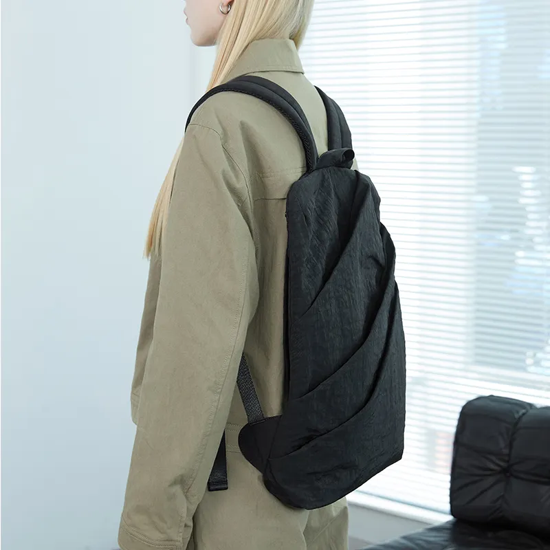 STAR TOWN Fabric Backpack Regular Unisex Smoky Ink Black-1