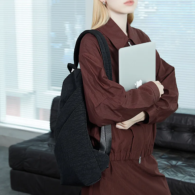 STAR TOWN Fabric Backpack Regular Unisex Smoky Ink Black-3