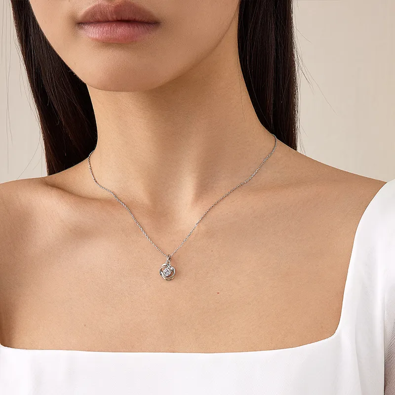 KADER S925/S999/18K Gold Necklaces Women's Silver White, Box Good Luck For Mother-7