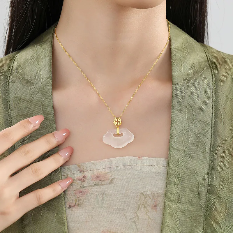 KADER Peace And Joy Series Chalcedony Jade Necklaces Women's-1