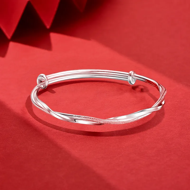 KADER Sterling Silver Bangles Women's Silver-3
