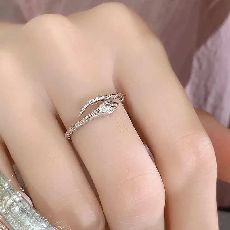 KADER 925 Sterling Silver Rings Women's Silver White, Box Good Luck-2