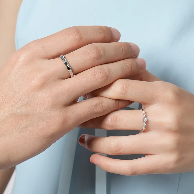 KADER 925 Sterling Silver Rings Unisex Silver-7