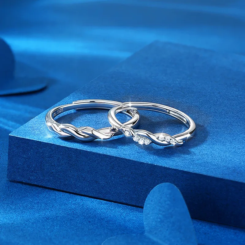KADER 925 Sterling Silver Rings Unisex Silver-4