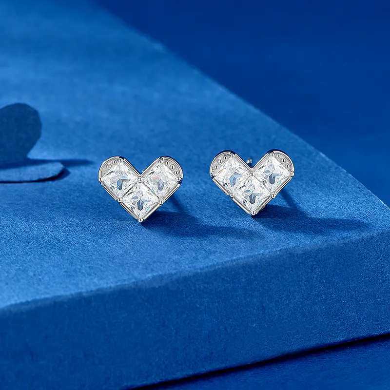 KADER 925 Sterling Silver Stud Earrings Women's Silver Girl Birthday Confession Commemoration Gift-3