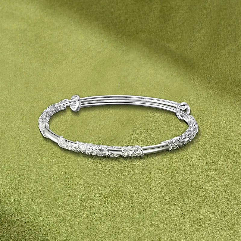 KADER Blossom Series 999 Fine Silver Sterling Silver Bracelets Women's Silver-5