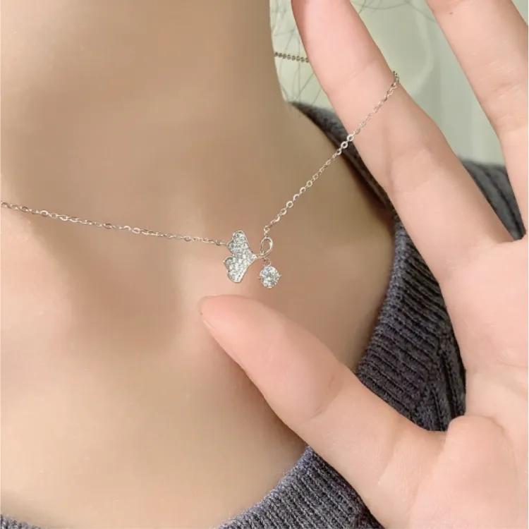 KADER 925 Sterling Silver Moissanite Necklaces Women's-2