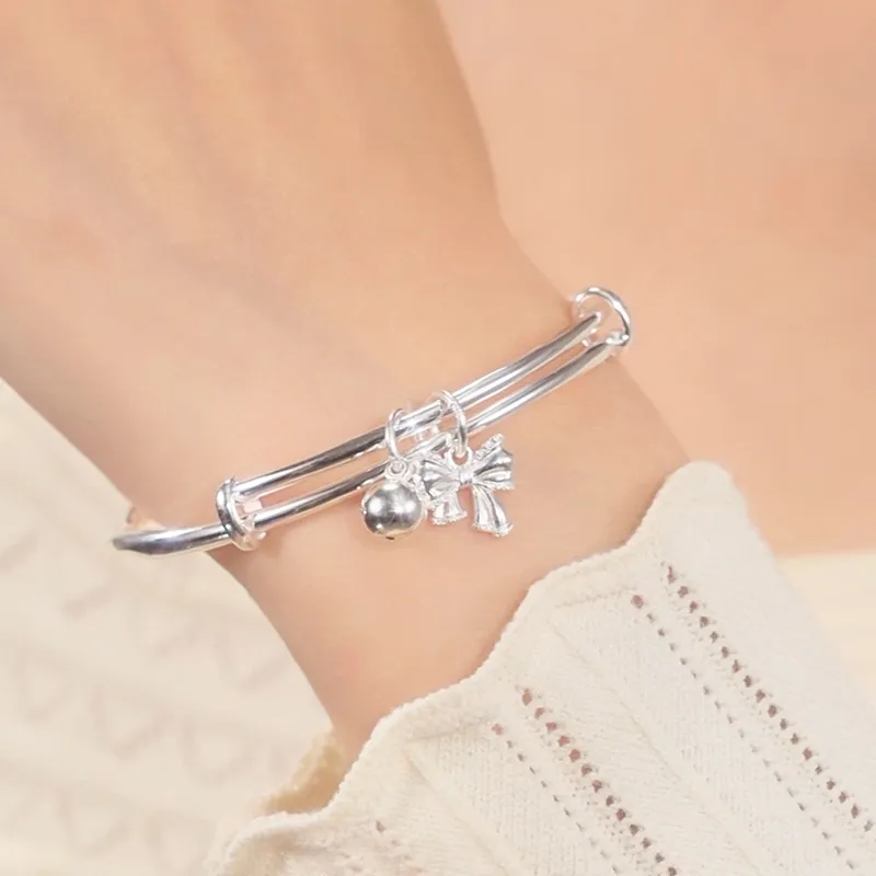KADER Moebius Series 999 Fine Silver Bangles Women's Silver-3