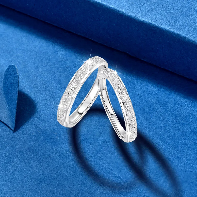KADER 925 Sterling Silver Rings Unisex Silver Box-4