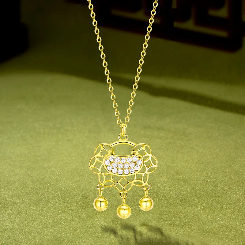KADER 925 Sterling Silver Necklaces Women's Gold-2