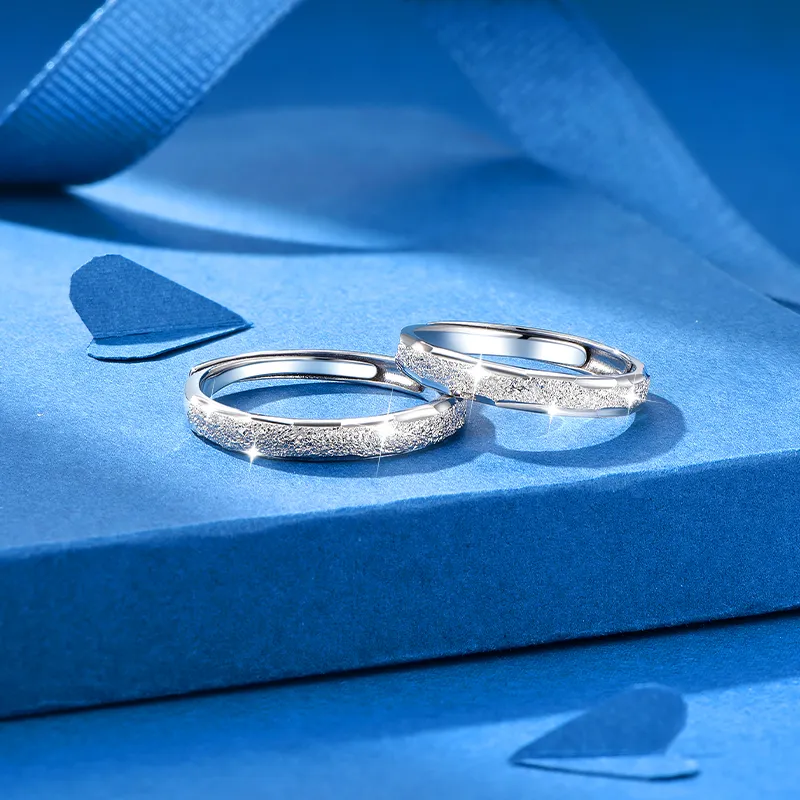 KADER 925 Sterling Silver Rings Unisex Silver Box-3
