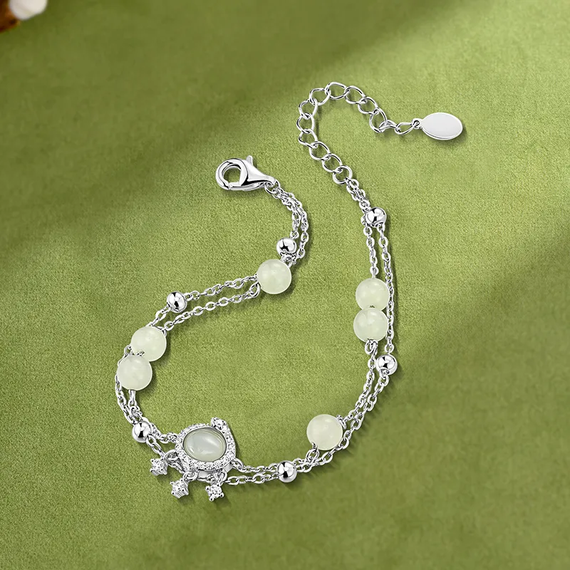 KADER Peace And Joy Series Hetian Jade Bracelets Pale Greenish White Jade Women's-3