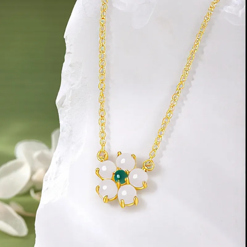 KADER Peace And Joy Series Chalcedony Jade Necklaces Women's-2