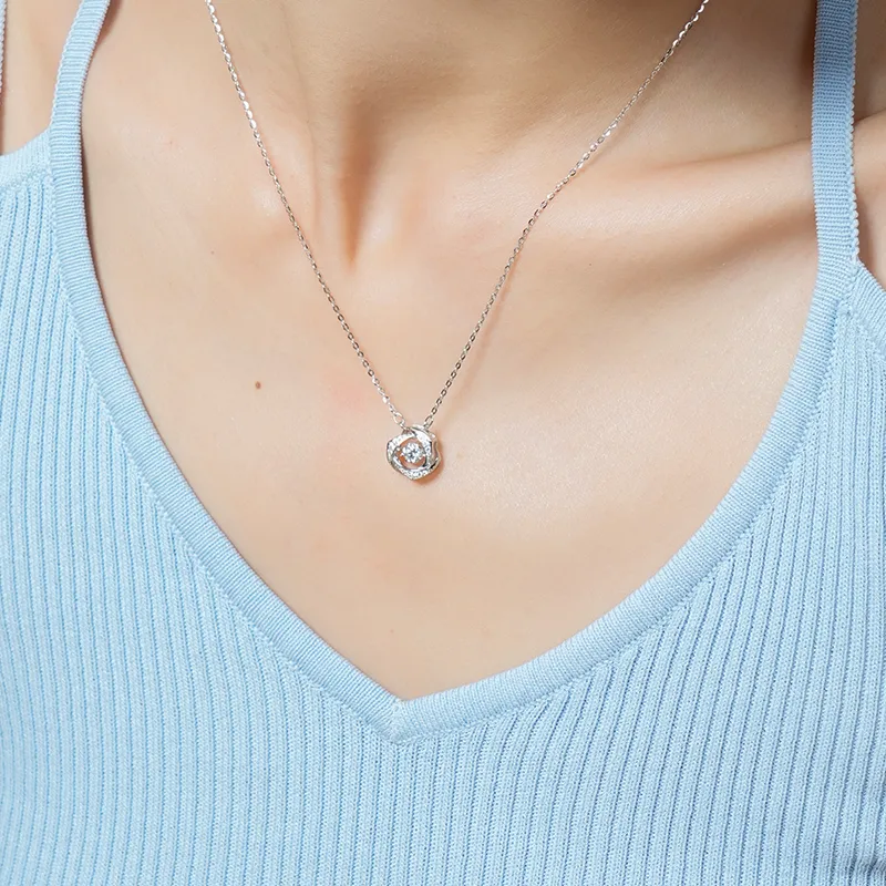 KADER Princess On The Run Collection Rose Mythology Collection 925 Sterling Silver Necklaces Women's Silver-3