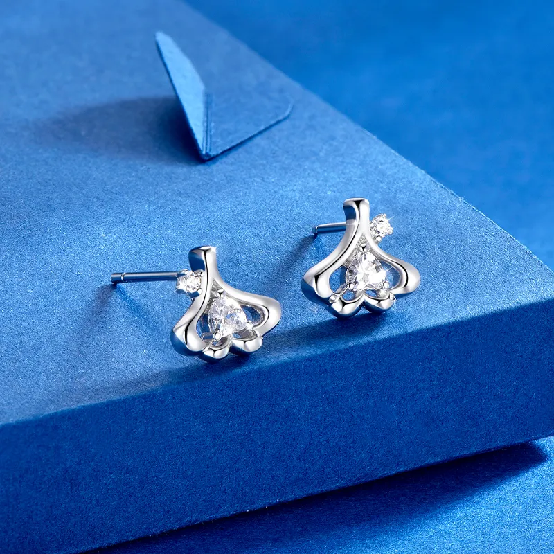 KADER 925 Sterling Silver Stud Earrings Women's Silver Birthday Commemoration Box-2