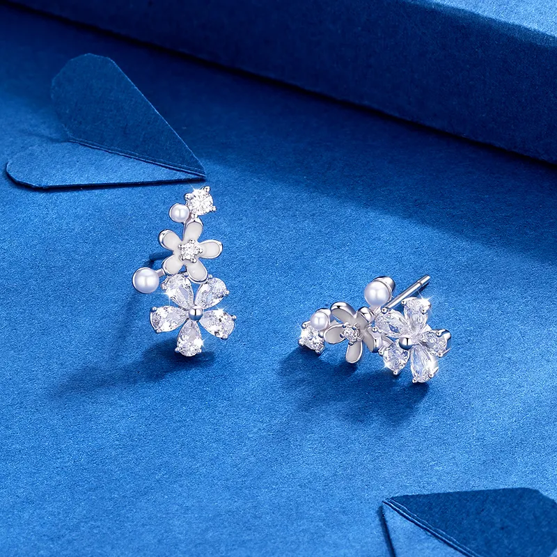 KADER 925 Sterling Silver Stud Earrings Women's Silver, Box Birthday Girlfriend Bestie-2