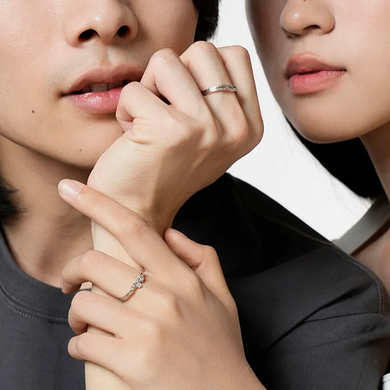 KADER 999 Fine Silver Rings Unisex Silver white Gift Box-2